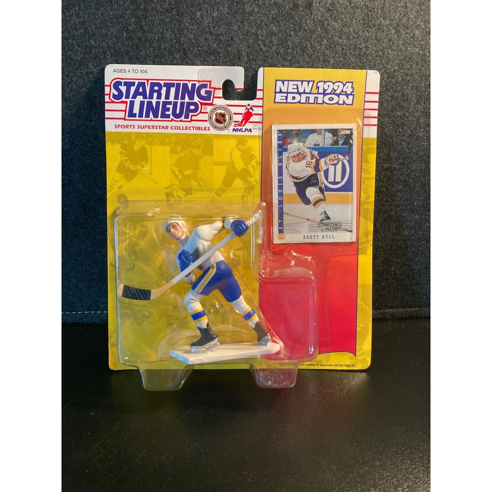Kenner Starting Lineup 1994 Brett Hull St Louis Blues NHL Figure with Card New